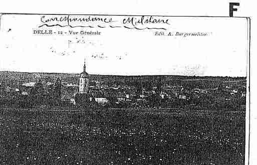 Ville de DELLE Carte postale ancienne